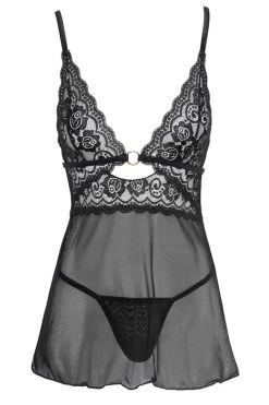 Cottelli Lingerie Nuisette Dentelle Bijou -sex shop 2741334 1
