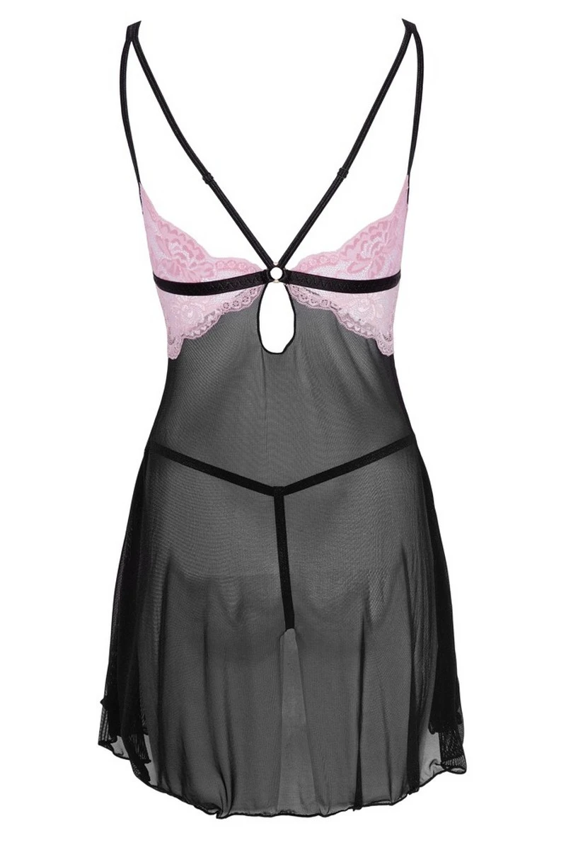 Nuisette Rose noire Cottelli Lingerie Nuisette Rose Noire -sex shop 2741342 2