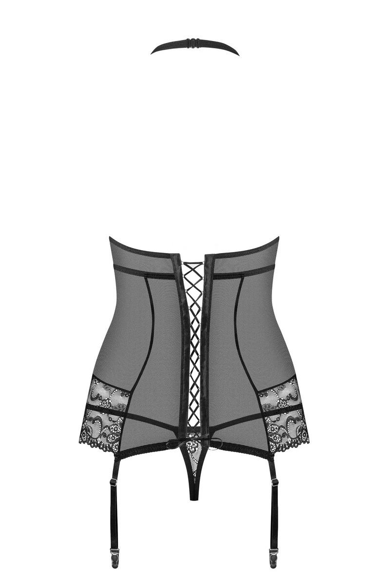 Guêpière 838-COR noire Obsessive Guêpière 838-COR Noire -sex shop 838 cor noir 1
