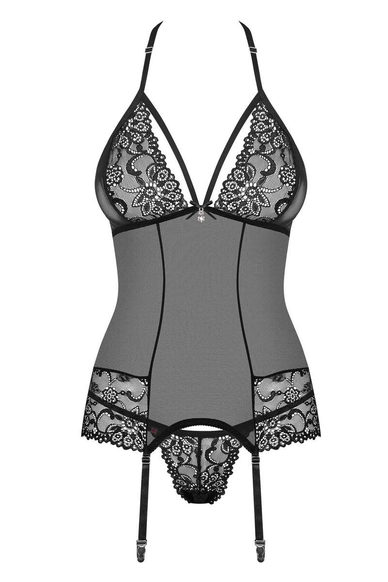 Guêpière 838-COR noire Obsessive Guêpière 838-COR Noire -sex shop 838 cor noir 3