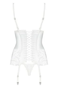 Obsessive Guêpière Satin 871-COR + Bas Offerts -sex shop 871 cor 1