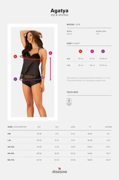 Obsessive Ensemble Caraco Agatya -sex shop agatya top shorties