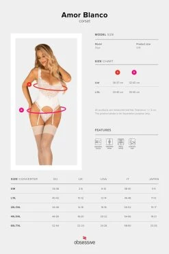 Obsessive Corset Amor Blanco 4 Obsessive Corset Amor Blanco -sex shop amor blanco corset