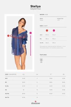 Obsessive Chemisier Stellya Bleu 4 Obsessive Chemisier Stellya Bleu -sex shop chemisier stellya size 3