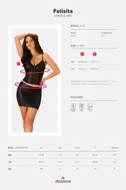 Obsessive Ensemble Felisita -sex shop felisita corset skirt
