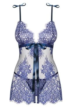 Obsessive Babydoll Bleu Flowlace -sex shop flowlace bab obsessive 4