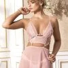 Mapalé Lingerie Nuisette 2 En 1 Rose Bonbon