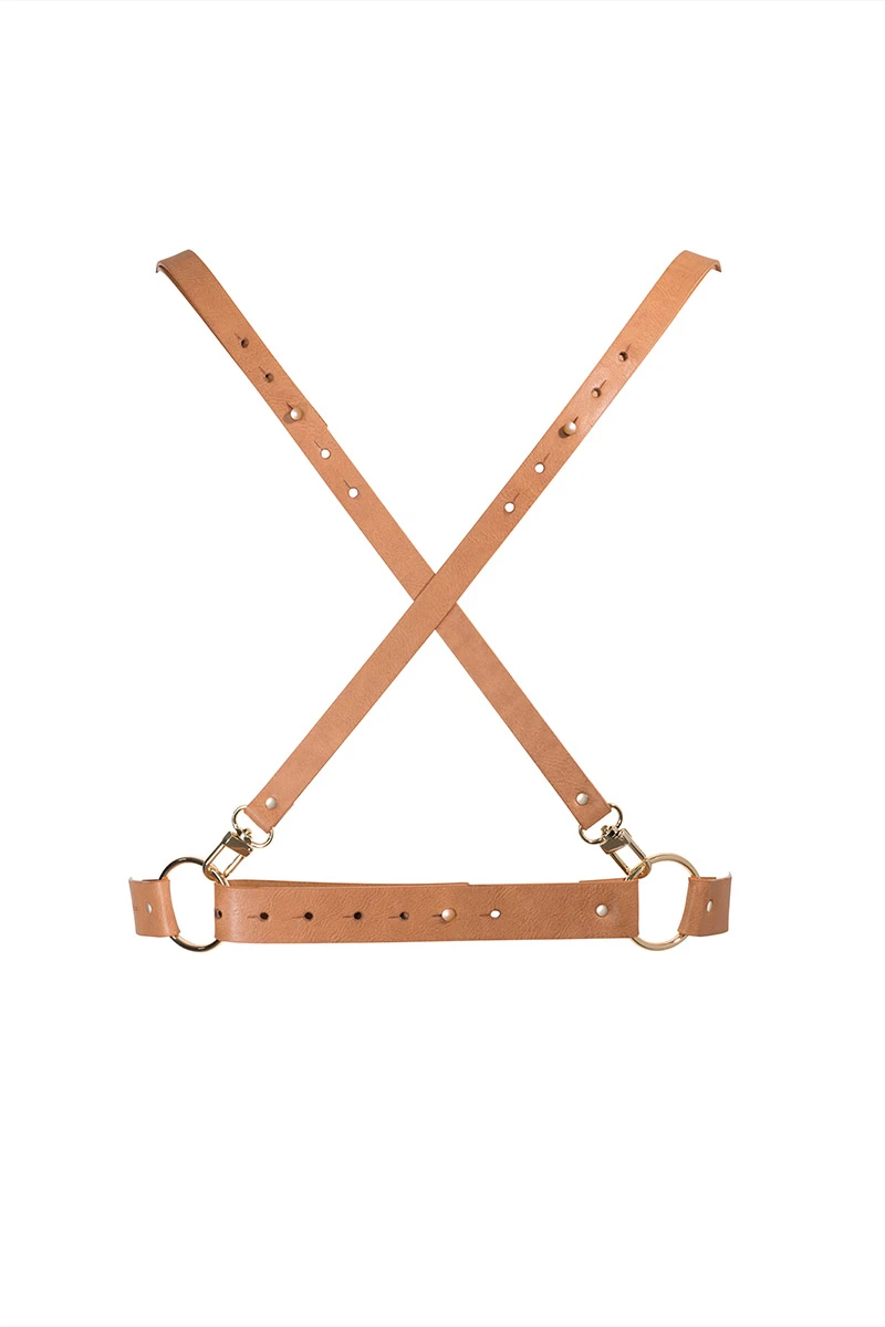 Harnais X Maze marron Bijoux Indiscrets Harnais X Maze Marron -sex shop maze x harnais marron