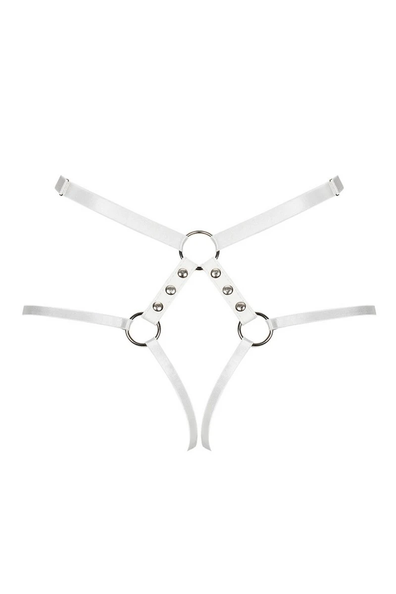 Bas de harnais blanc A758 Obsessive Bas De Harnais Blanc A758 -sex shop obsessive a758 bottom harness back packshot