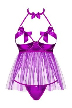 Obsessive Babydoll Redresse-seins Delishya -sex shop obsessive delishya babydoll purple packshot