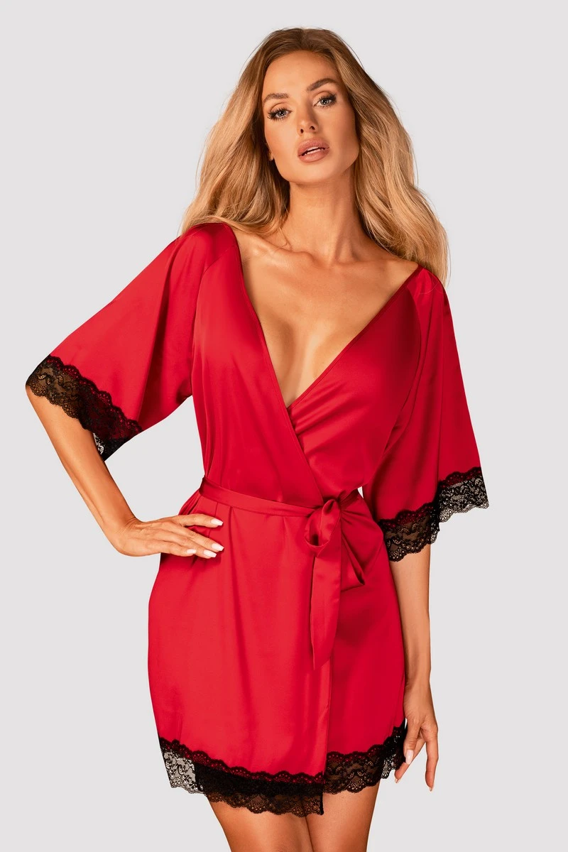 Déshabillé Sensuelia rouge Obsessive Déshabillé Sensuelia Rouge -sex shop obsessive sensuelia peignoir frf
