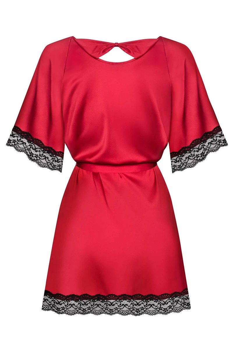 Déshabillé Sensuelia rouge Obsessive Déshabillé Sensuelia Rouge -sex shop obsessive sensuelia robe red back packshot