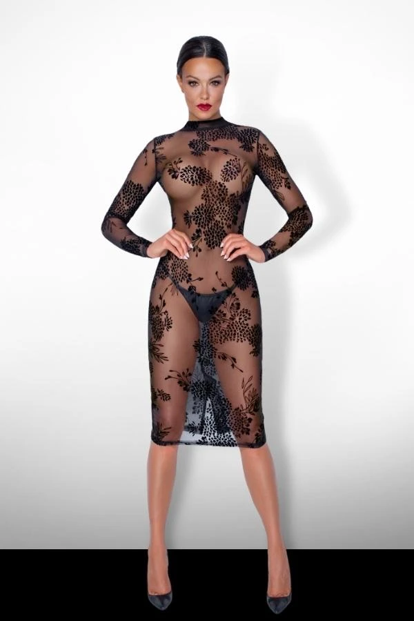 Noir Handmade Robe Transparente Geisha â Image 2