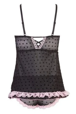 Cottelli Lingerie Top & Culotte Girly -sex shop topgirly cottelli 2