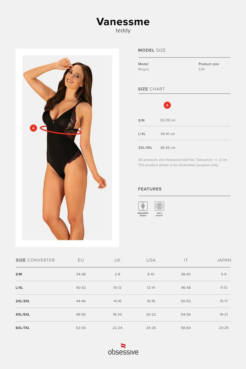 Body dentelle Vanessme Obsessive Body Dentelle Vanessme -sex shop vanessme teddy